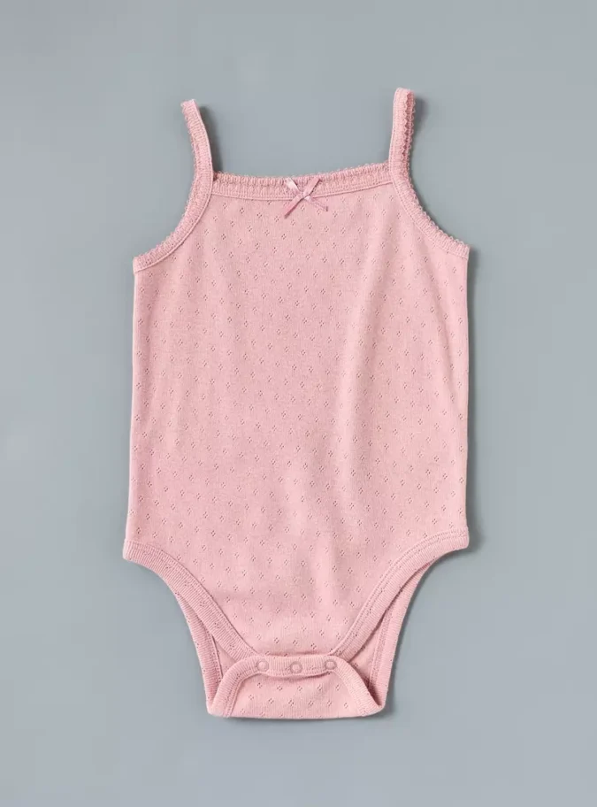 Pack of 5 - Textured Sleeveless Cotton Bodysuit-2