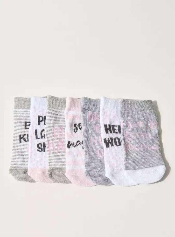 Pack of 7 - Printed Ankle Length Socks-2