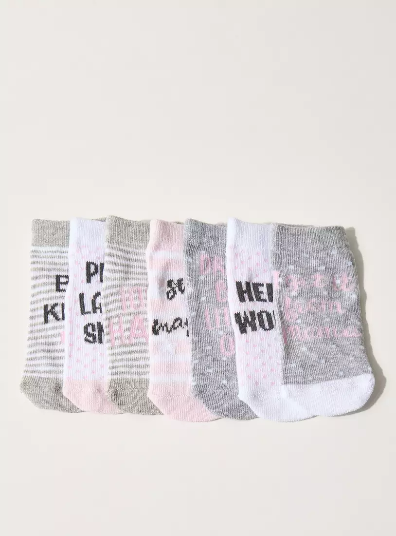 Pack of 7 - Printed Ankle Length Socks-2