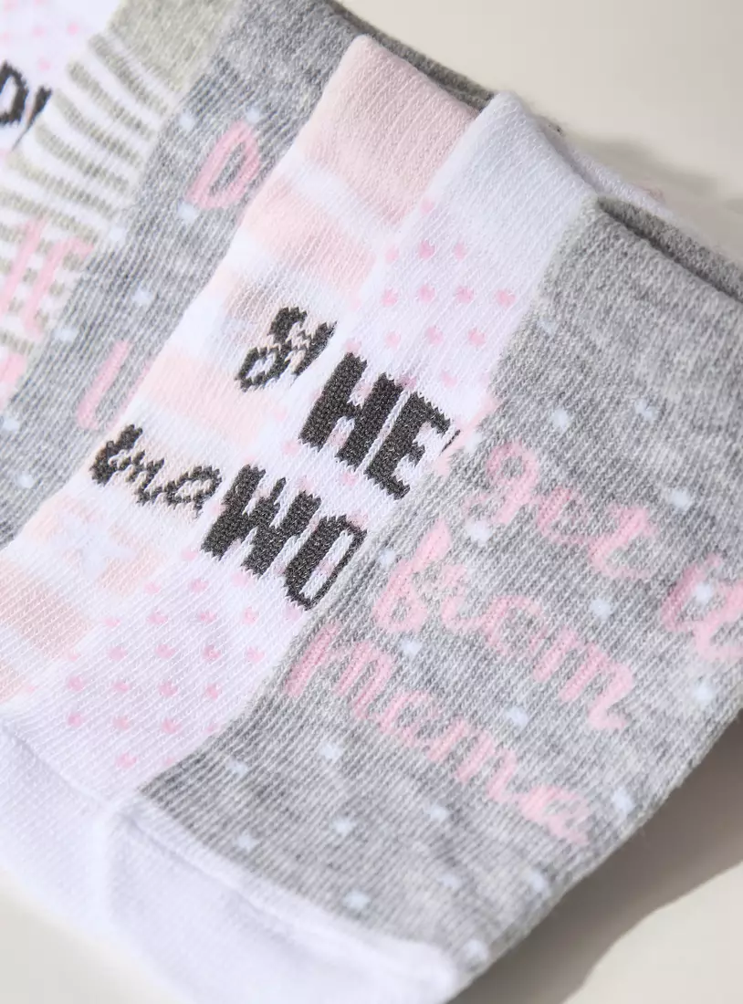 Pack of 7 - Printed Ankle Length Socks-3