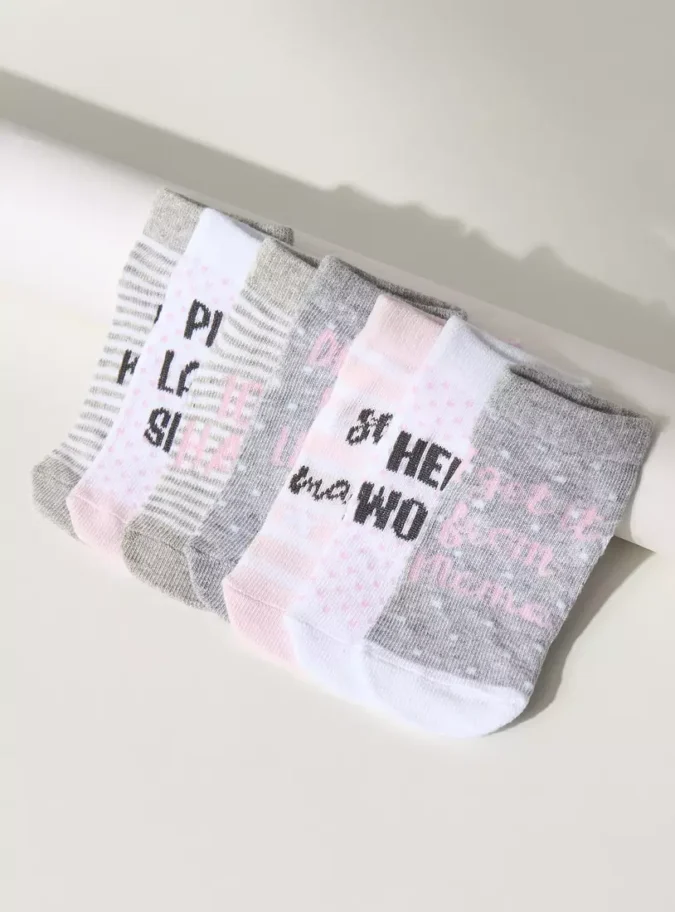 Pack of 7 - Printed Ankle Length Socks-4