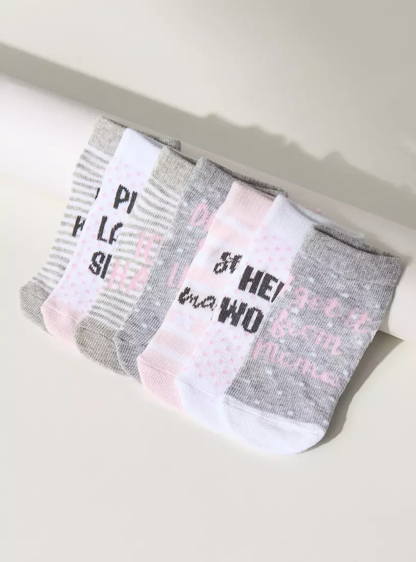 Pack of 7 - Printed Ankle Length Socks-4
