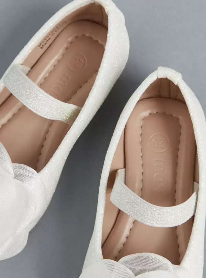 Pearl Floral Embellished Ballerina Shoes-4