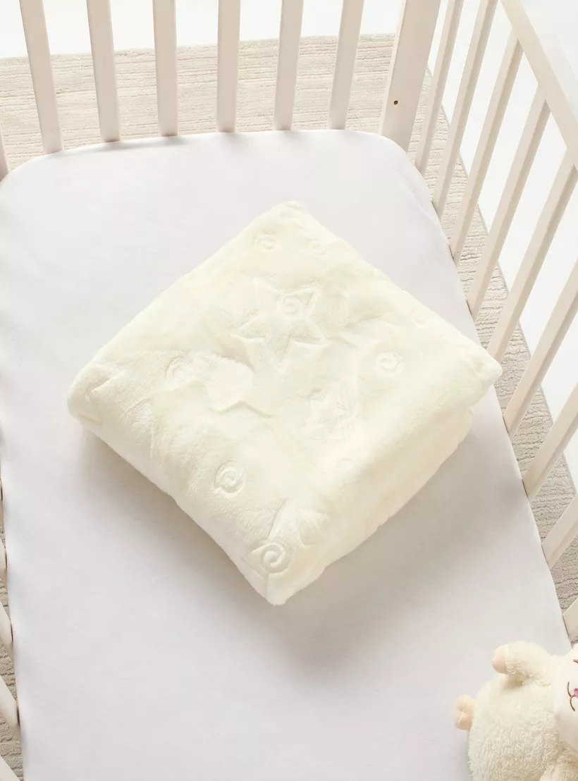 Pielsa All-Over Star Textured Large Blanket - 110x140 cm-3