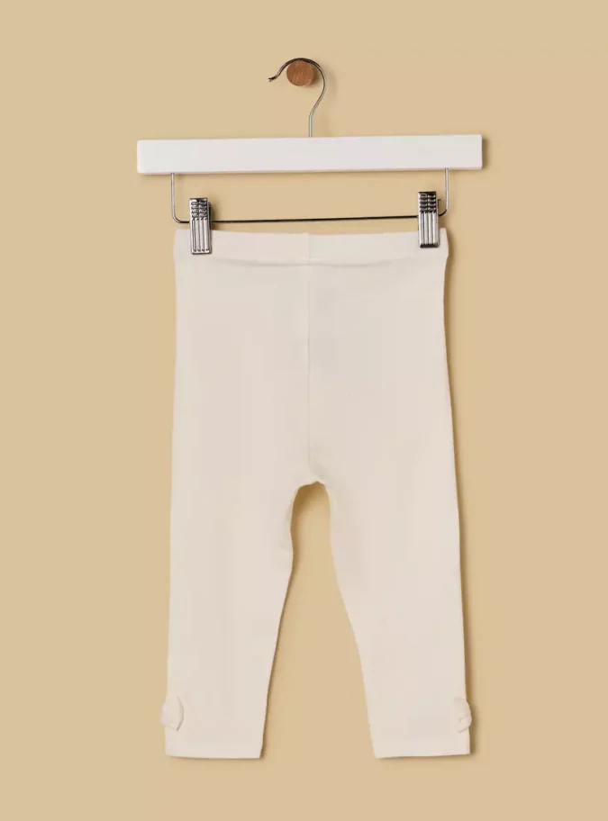 Plain BCI Cotton Leggings with Elasticised Waistband -2