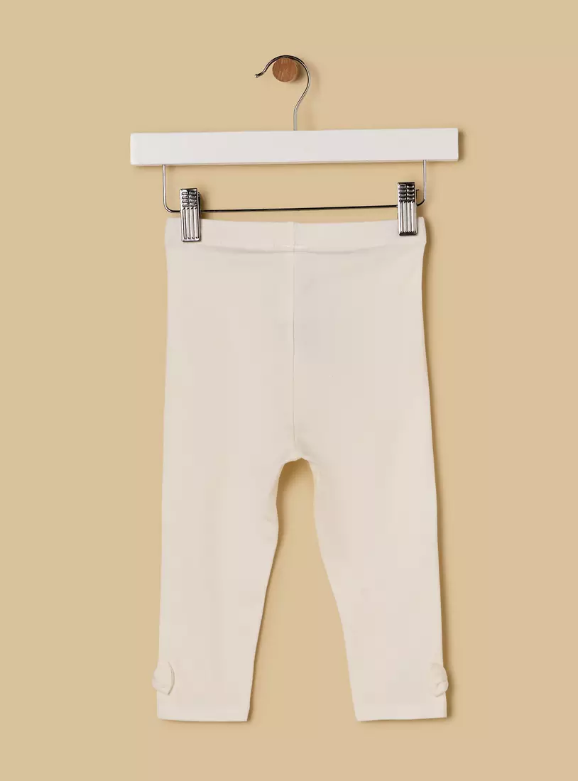 Plain BCI Cotton Leggings with Elasticised Waistband -2