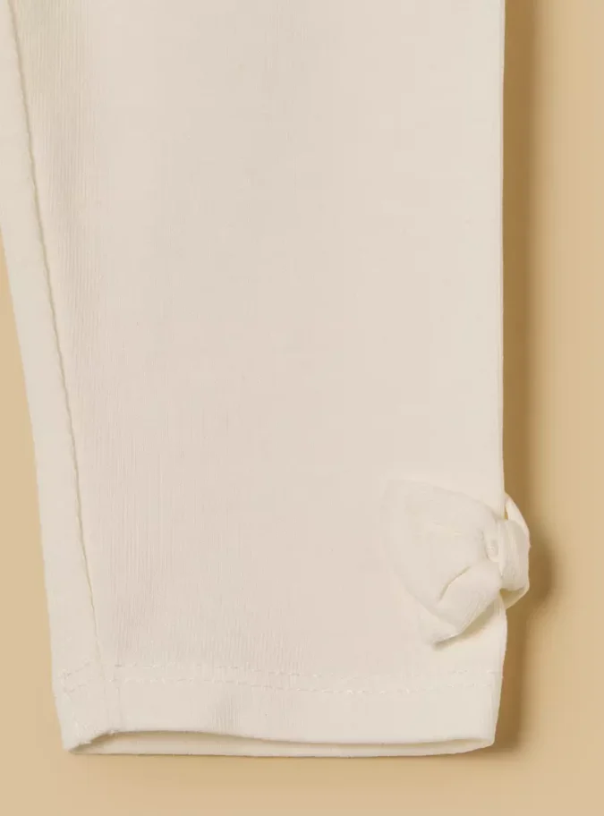 Plain BCI Cotton Leggings with Elasticised Waistband -4