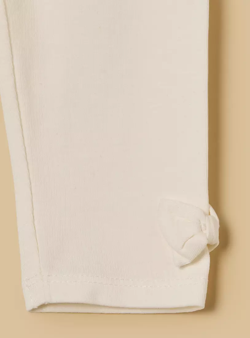 Plain BCI Cotton Leggings with Elasticised Waistband -4