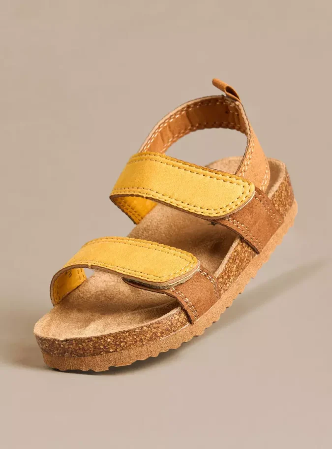 Plain Sandals with Hook and Loop Closure-1