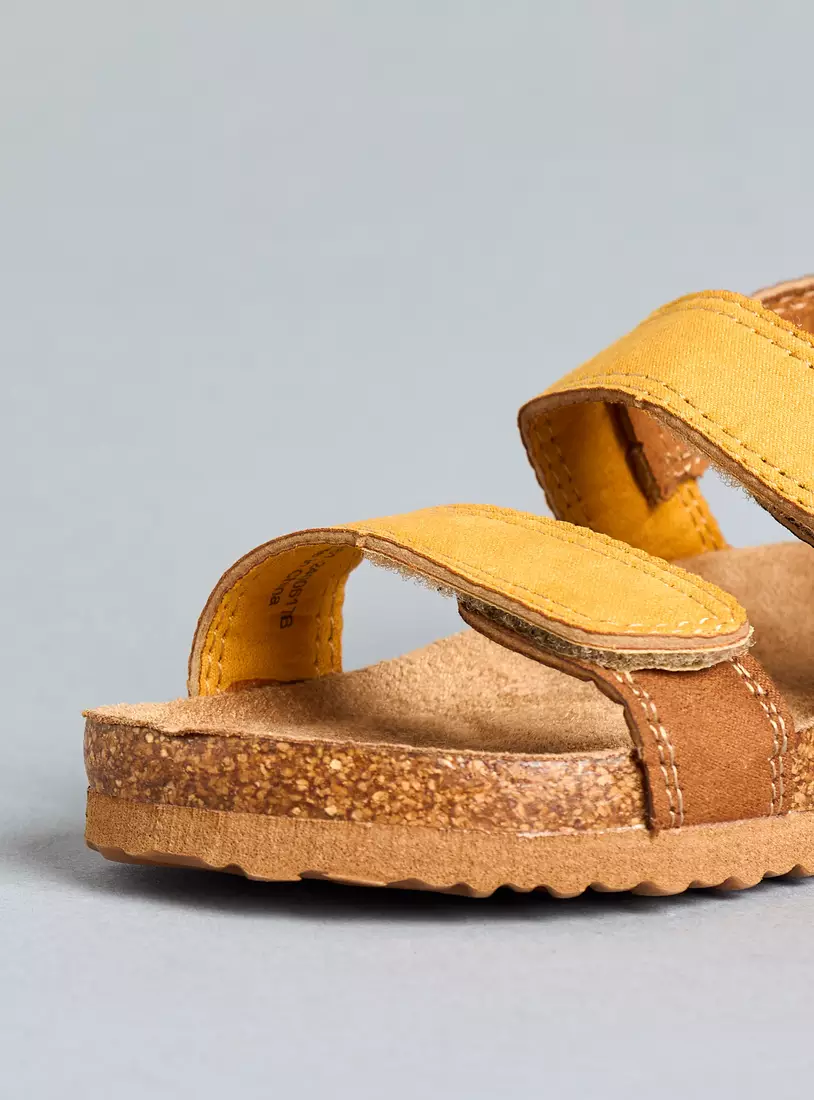 Plain Sandals with Hook and Loop Closure-3