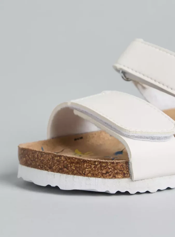 Plain Sandals with Hook and Loop Closure-3