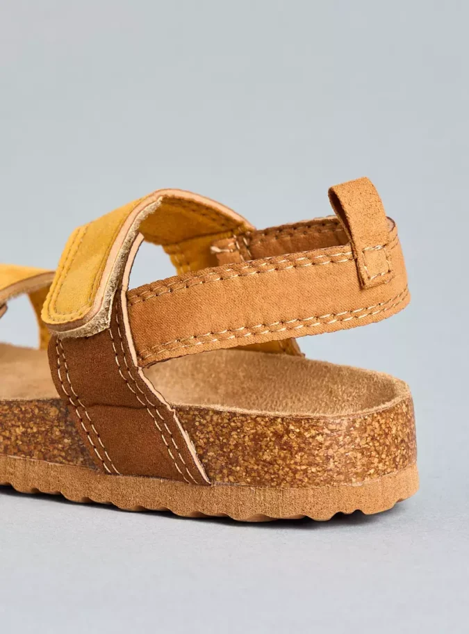 Plain Sandals with Hook and Loop Closure-4