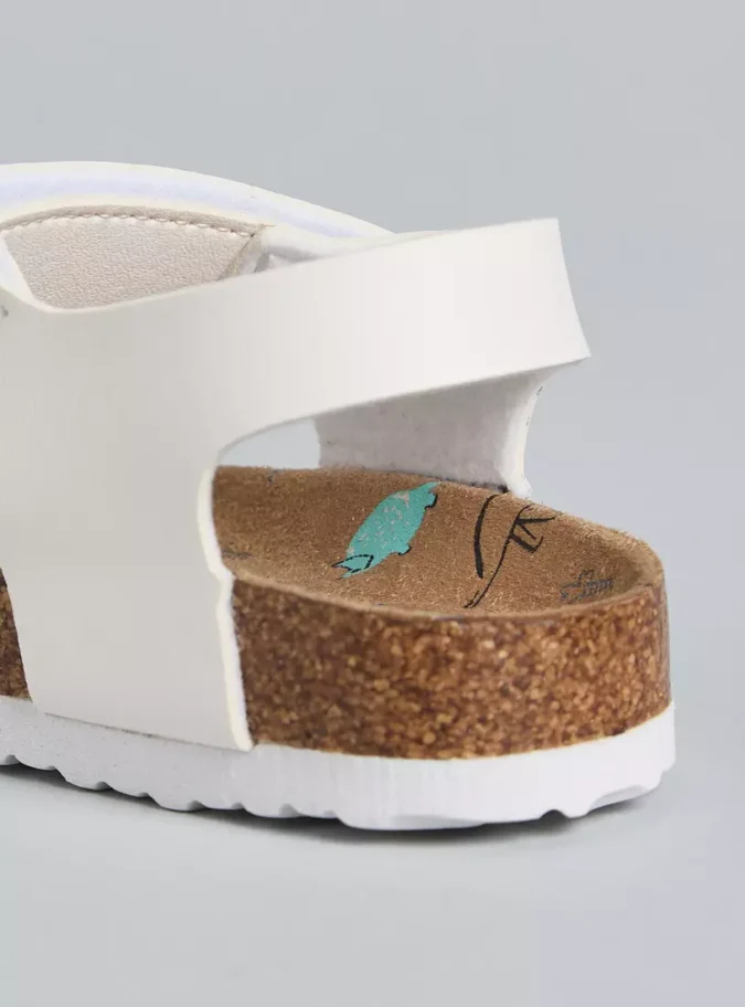 Plain Sandals with Hook and Loop Closure-4