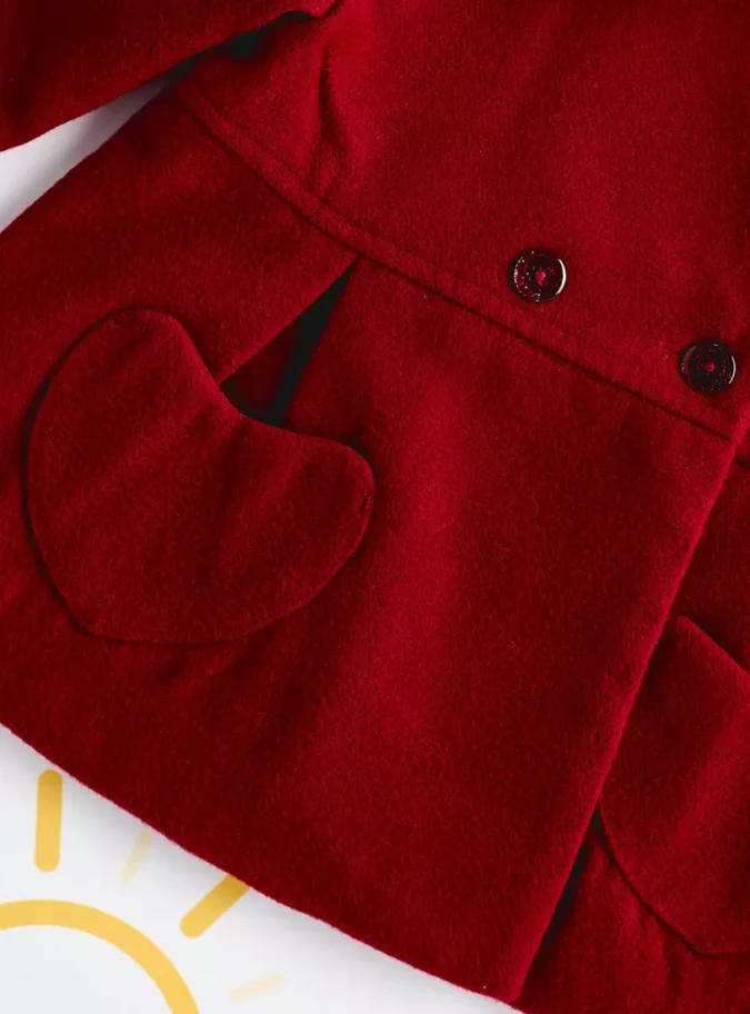 Plush Detail Collared Coat-4