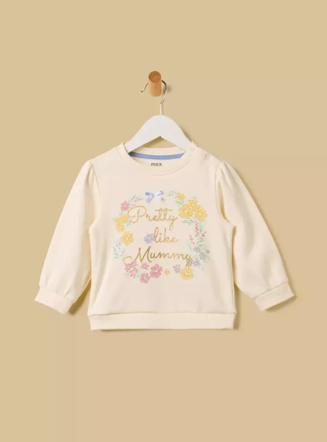 Slogan Print Sweatshirt-1