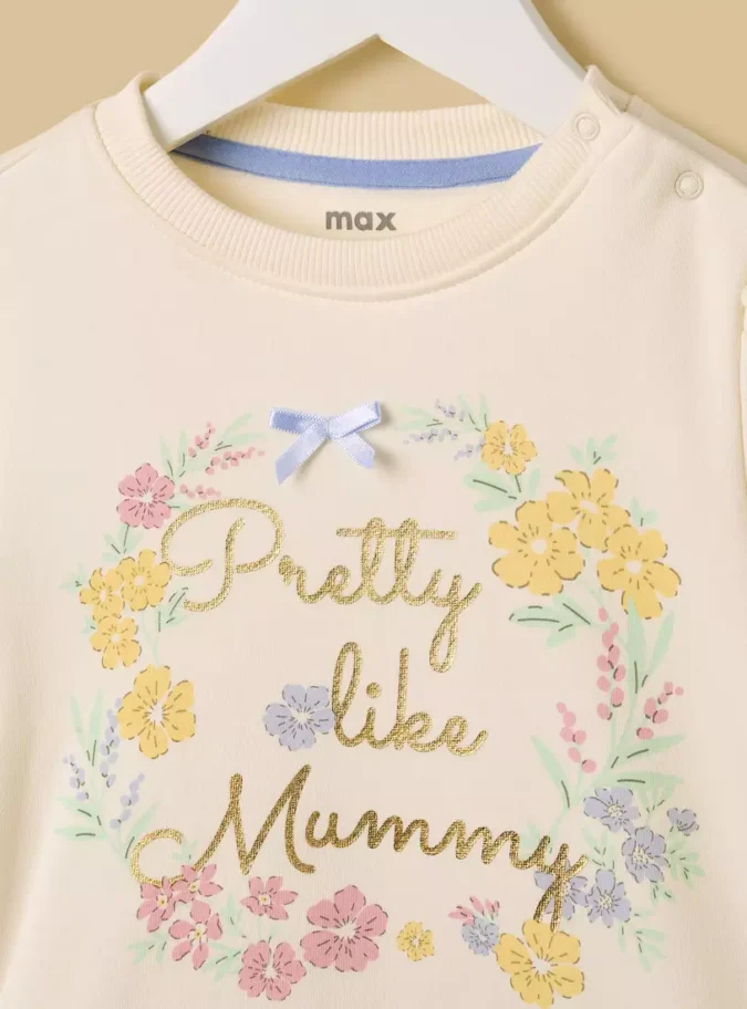 Slogan Print Sweatshirt-3