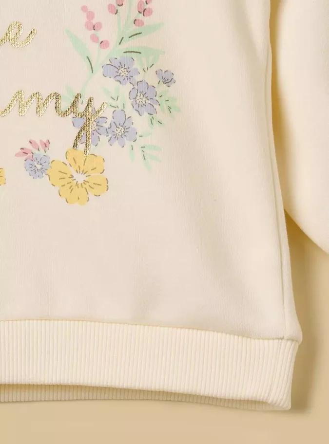 Slogan Print Sweatshirt-4