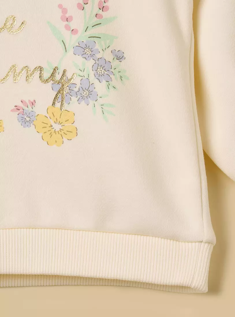 Slogan Print Sweatshirt-4