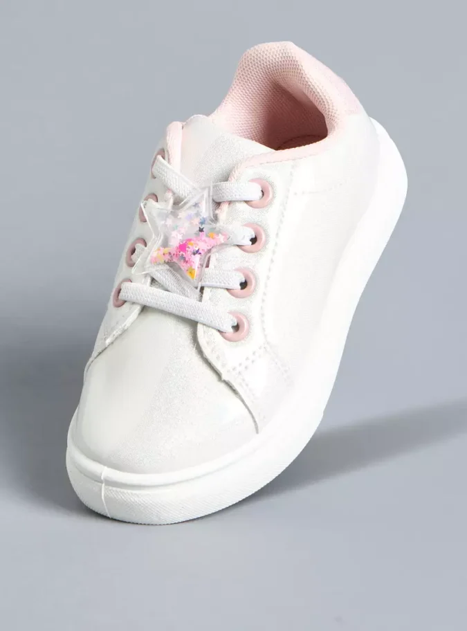 Star Accent Lace-Up Sneakers-1