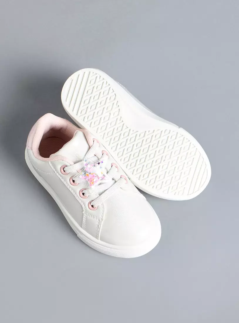 Star Accent Lace-Up Sneakers-4