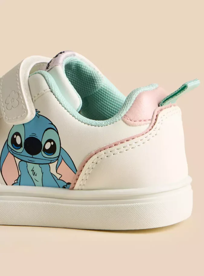 Stitch Print Sneakers with Hook and Loop Closure-4