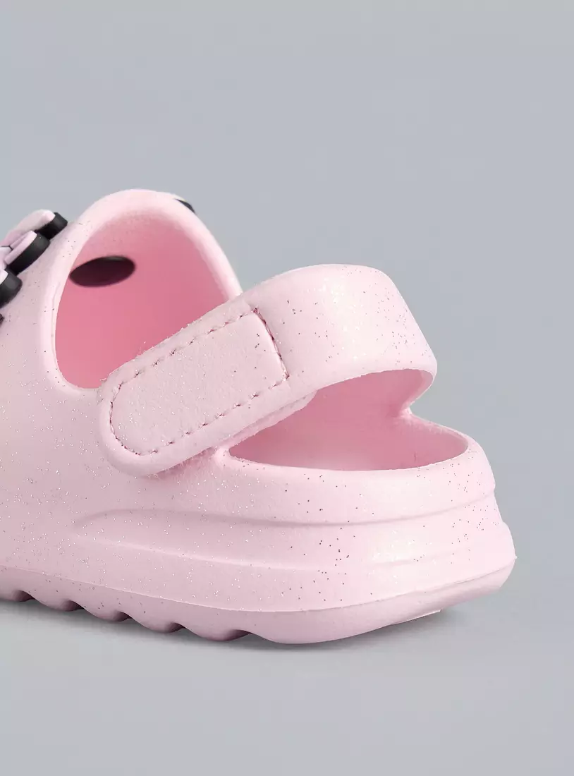 Stitch and Angel Applique Slides with Hook and Loop Closure-4