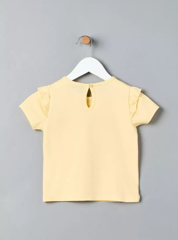 Teddy Bear Print Cotton T-shirt-2