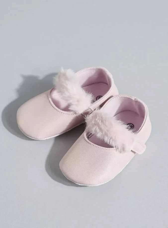 Textured Booties with Hook and Loop Closure-2