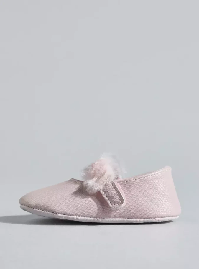 Textured Booties with Hook and Loop Closure-4