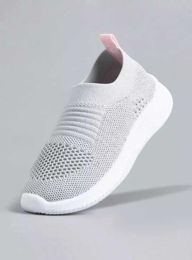 Textured Slip-On Flyknit Shoes-1