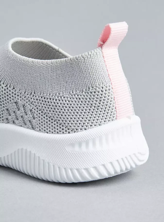 Textured Slip-On Flyknit Shoes-4