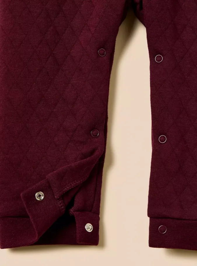 Textured Velour Sleepsuit with Beanie Cap-4