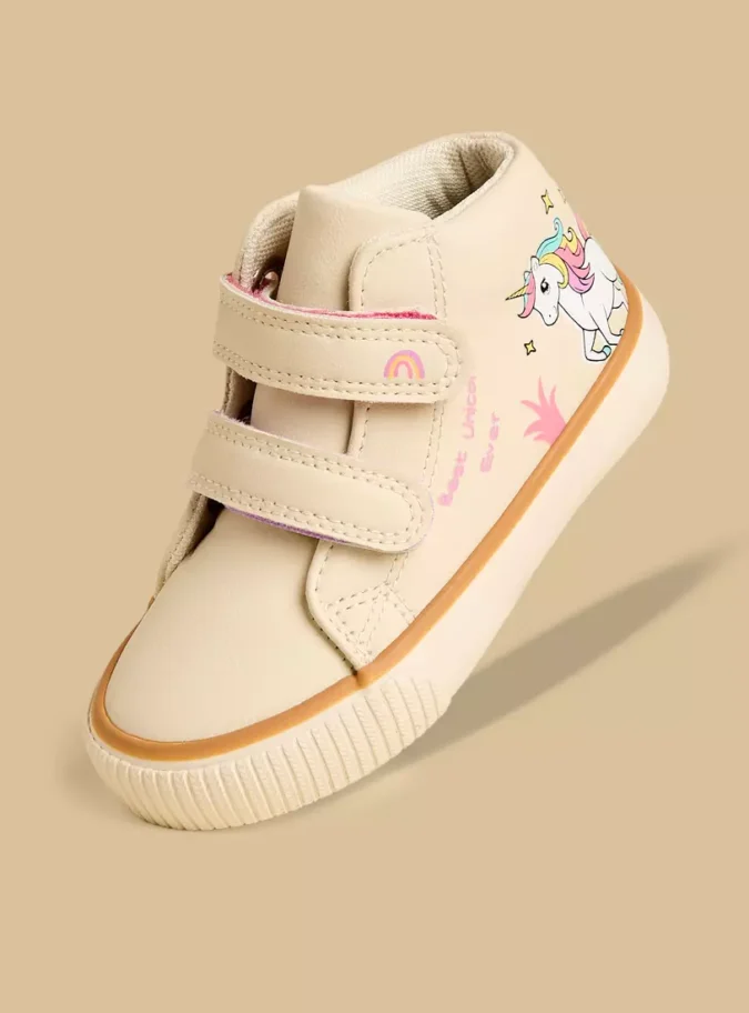 Unicorn Print High Top Sports Shoes-1